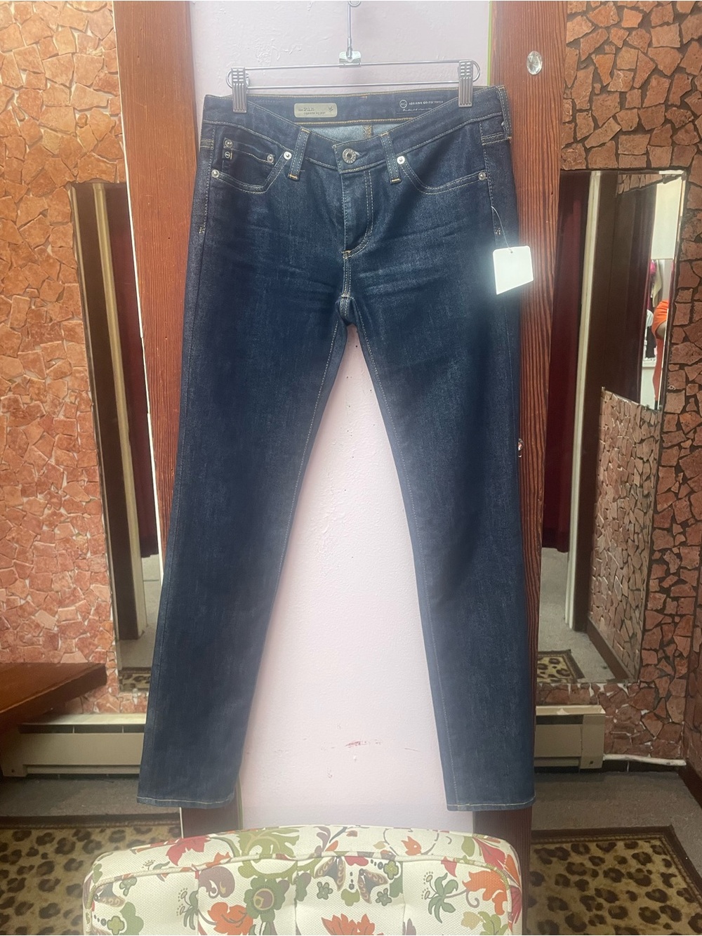 AG Adriano Goldschmied Women's Straight-Leg Dark Indigo Jeans